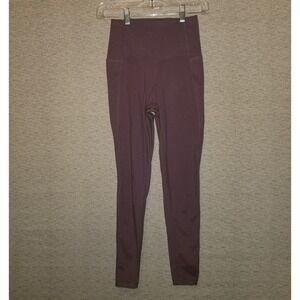 Danskin Womens Brushed Leggings Lavender Purple Small High Rise Pockets Yoga Gym